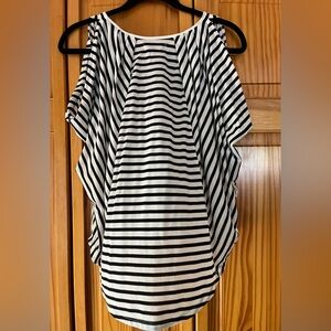 American Eagle Outfitters Black and White Striped Sleeveless  Top
